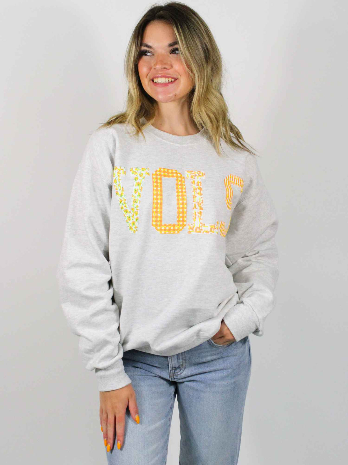 LivyLu Tennessee Vols Quilted Puff Ink Sweatshirt