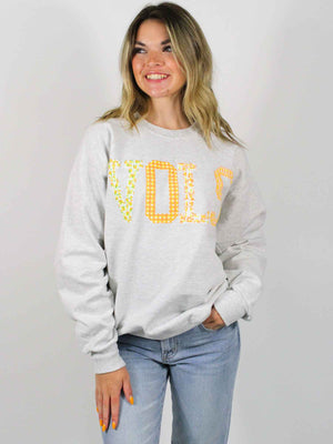 LivyLu Tennessee Vols Quilted Puff Ink Sweatshirt