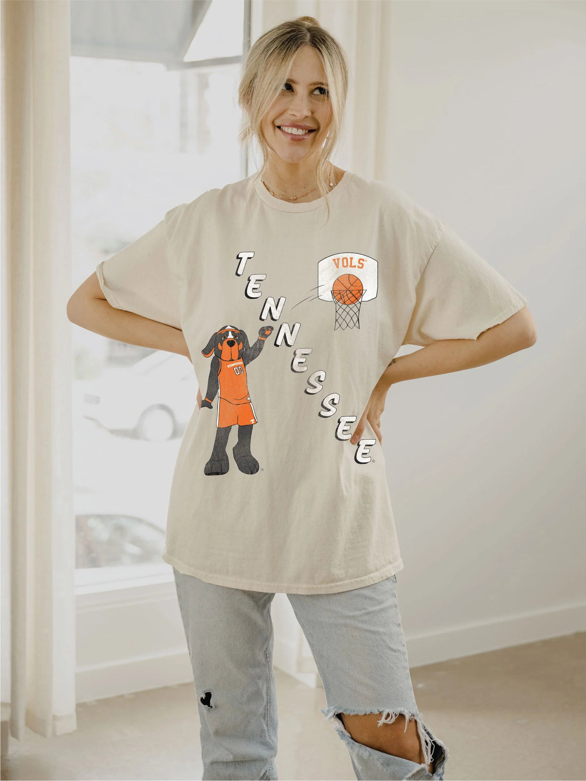 LivyLu TN Vols Retro Basketball Tee