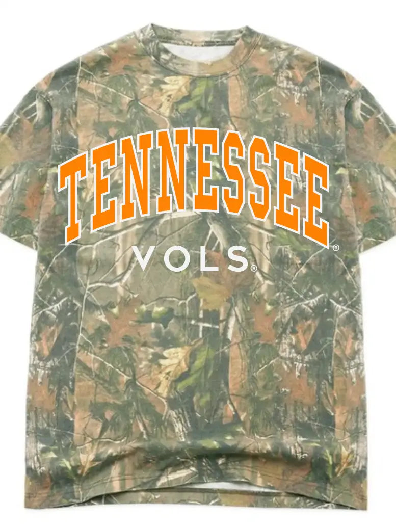 LivyLu Tennessee Volunteers Gault Filled Camouflage T-Shirt