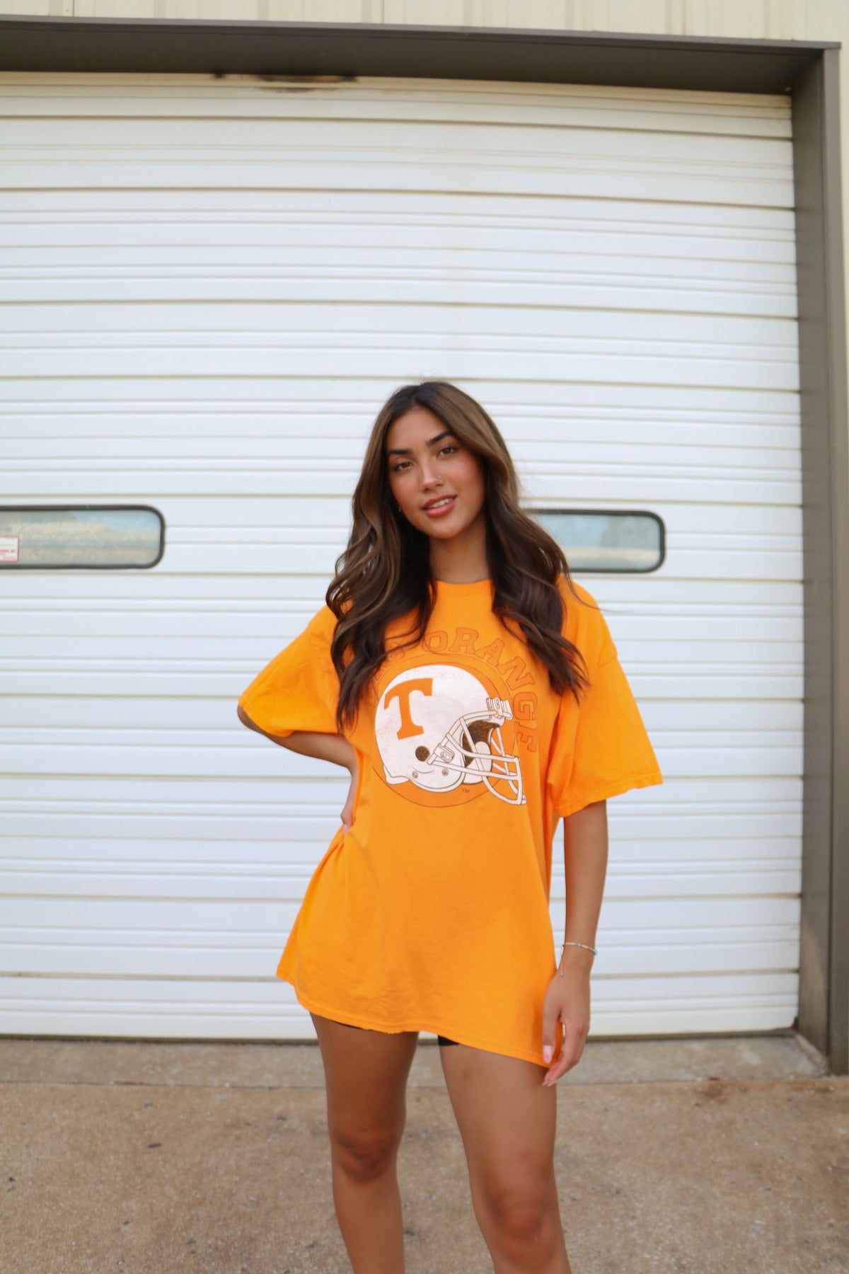 LivyLu TN Vols Helmet Circle Tee