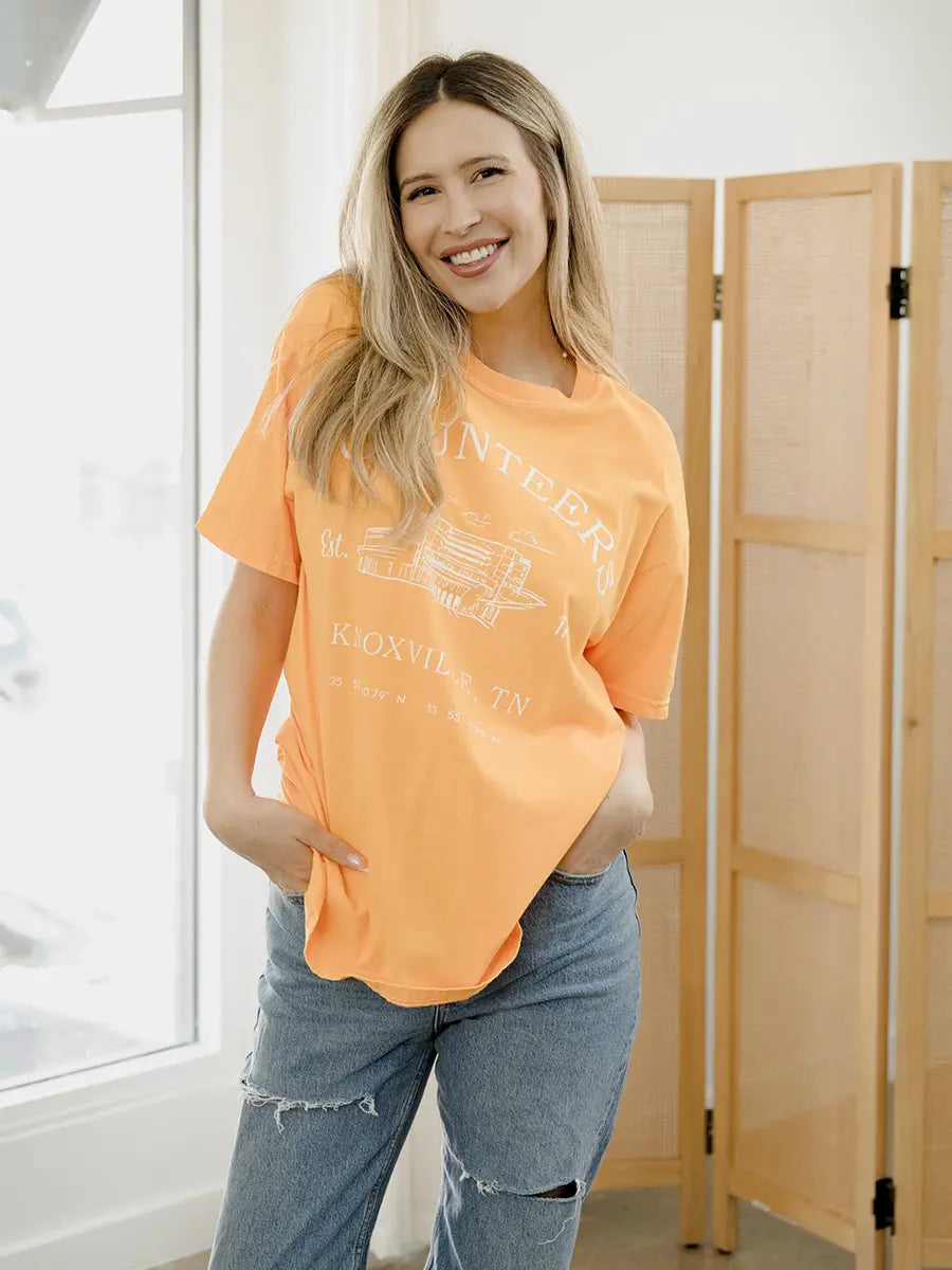 livylu tennessee vols stadium coordinates orange gameday tee