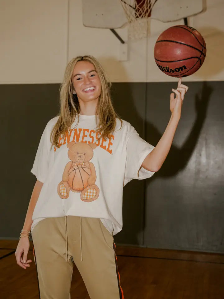 LivyLu Tennessee Vols Basketball Bear Tee