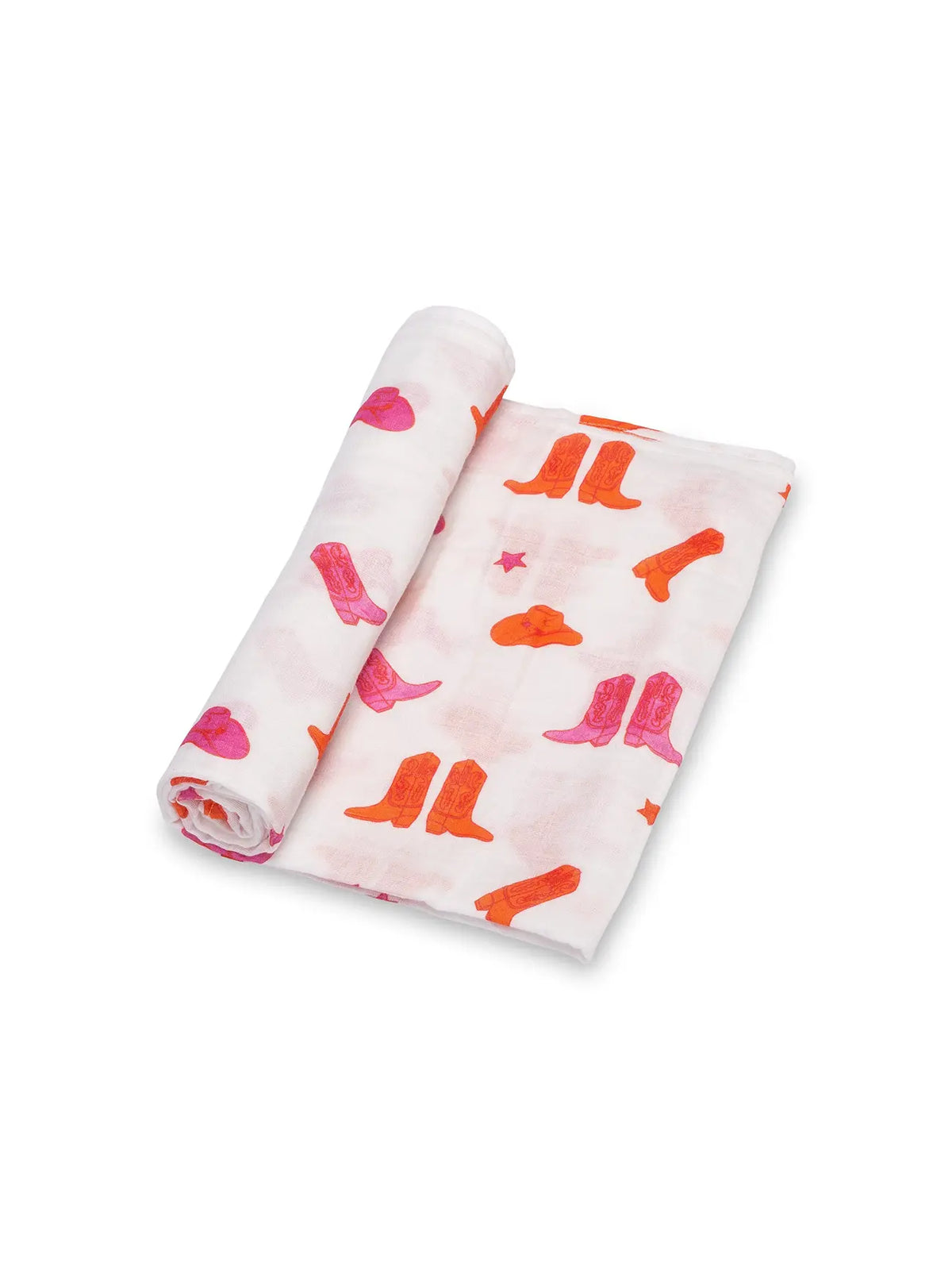 LollyBanks Life is Better in Pink Boots Swaddle Blanket