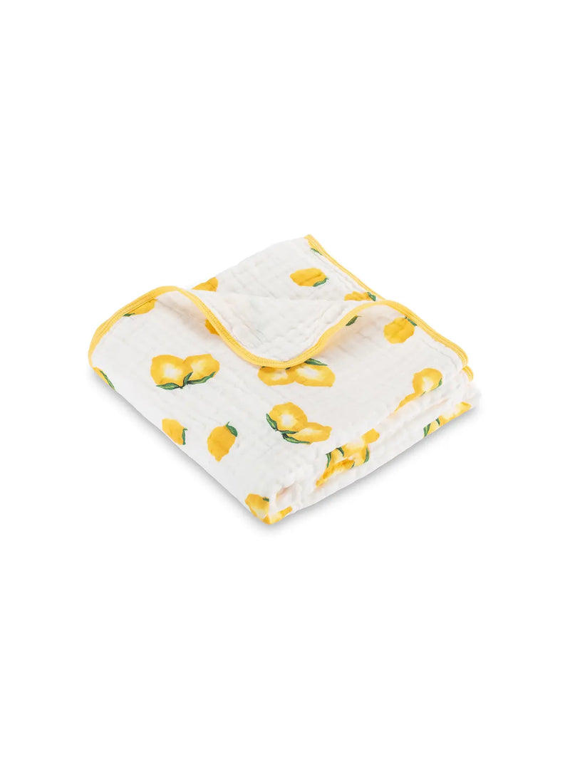 LollyBanks Main Squeeze Lemon Muslin Quilt for Babies Toddlers & Kids