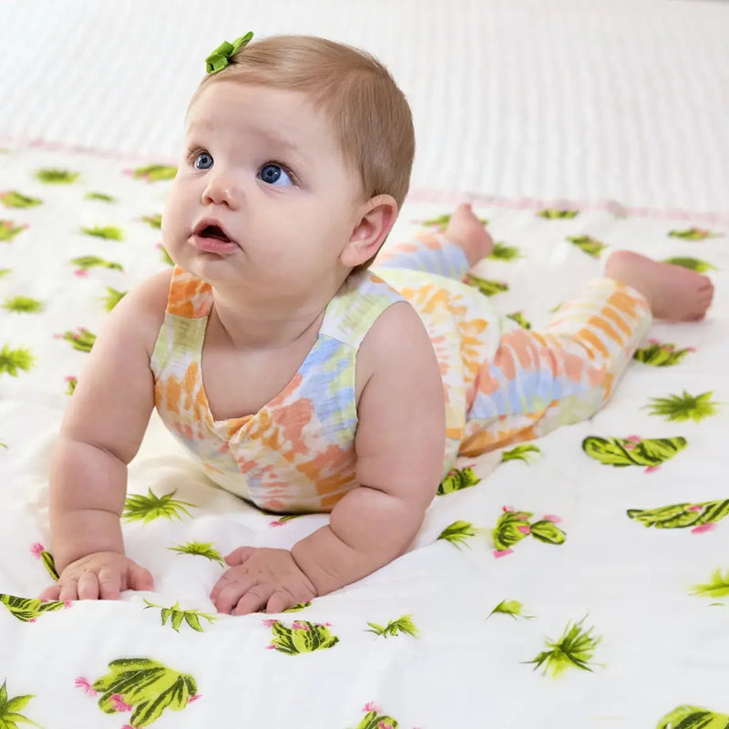 LollyBanks Stuck On You Bamboo Succulent Quilt for Babies Toddlers & Kids