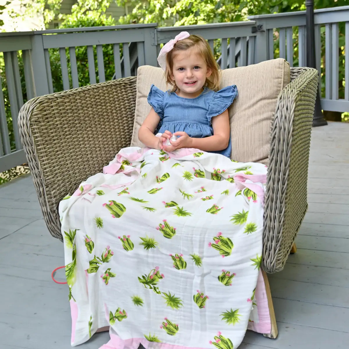 LollyBanks Stuck On You Bamboo Succulent Quilt for Babies Toddlers & Kids