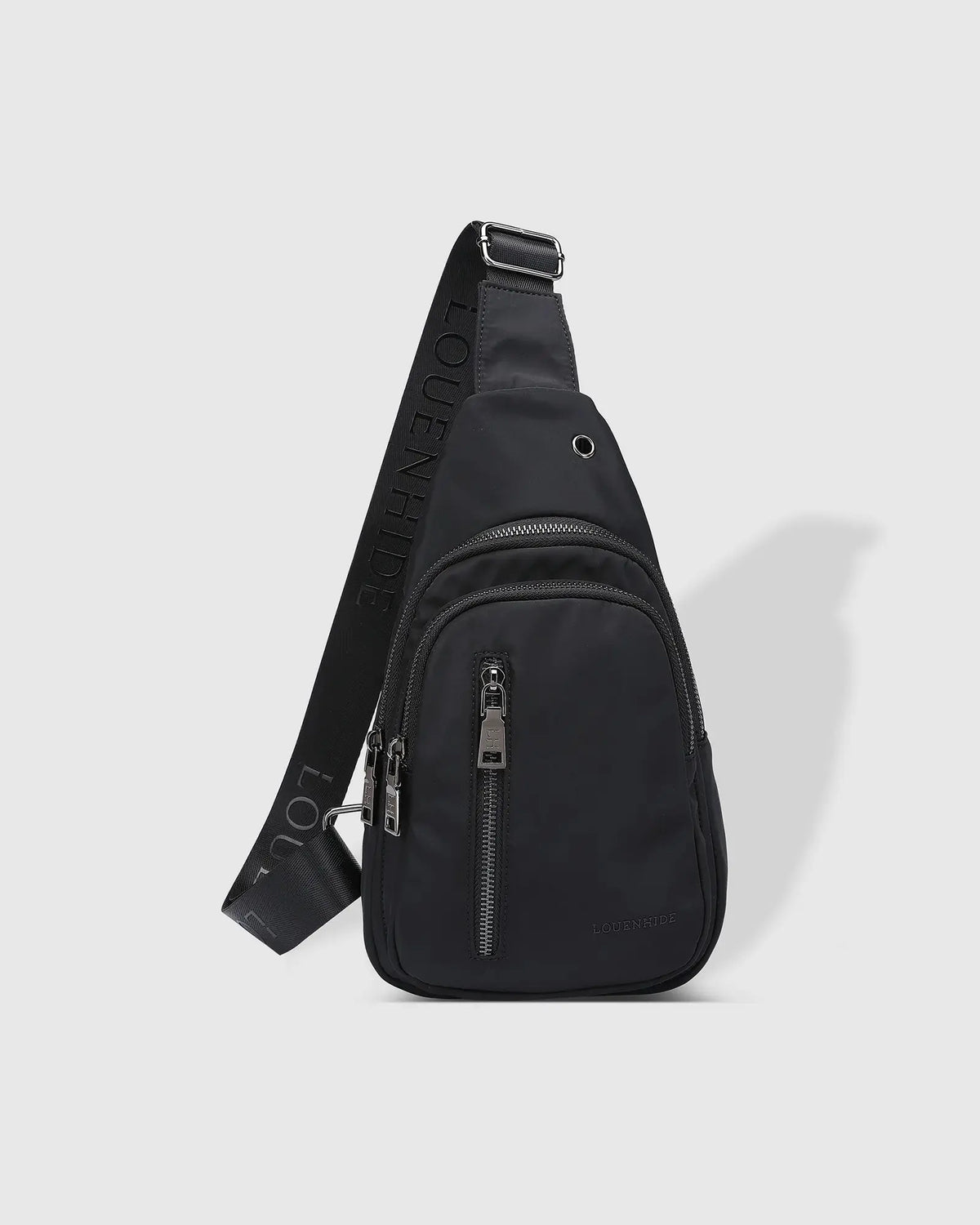 LOUENHIDE Boyd Nylon Sling Bag in Black