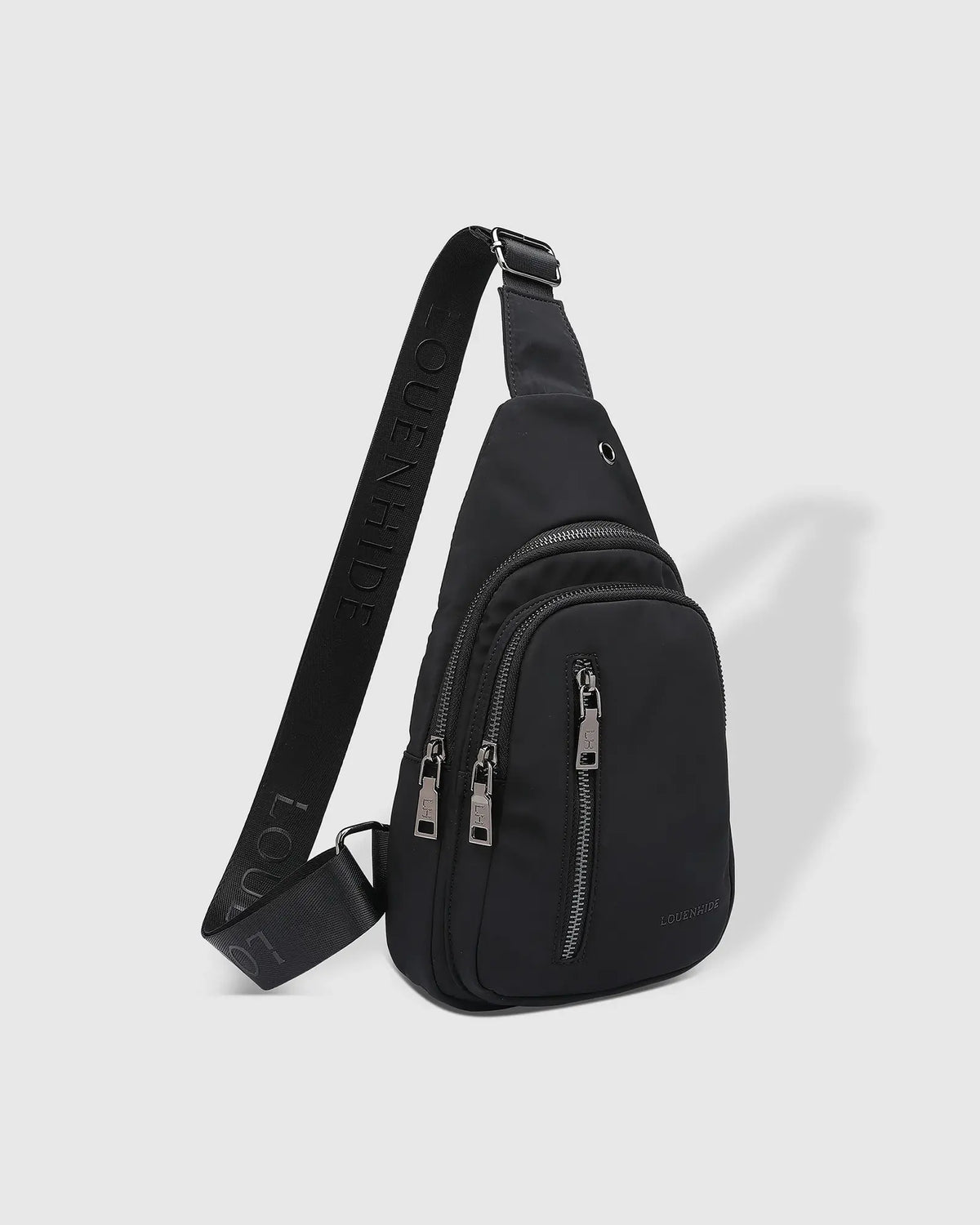 LOUENHIDE Boyd Nylon Sling Bag in Black