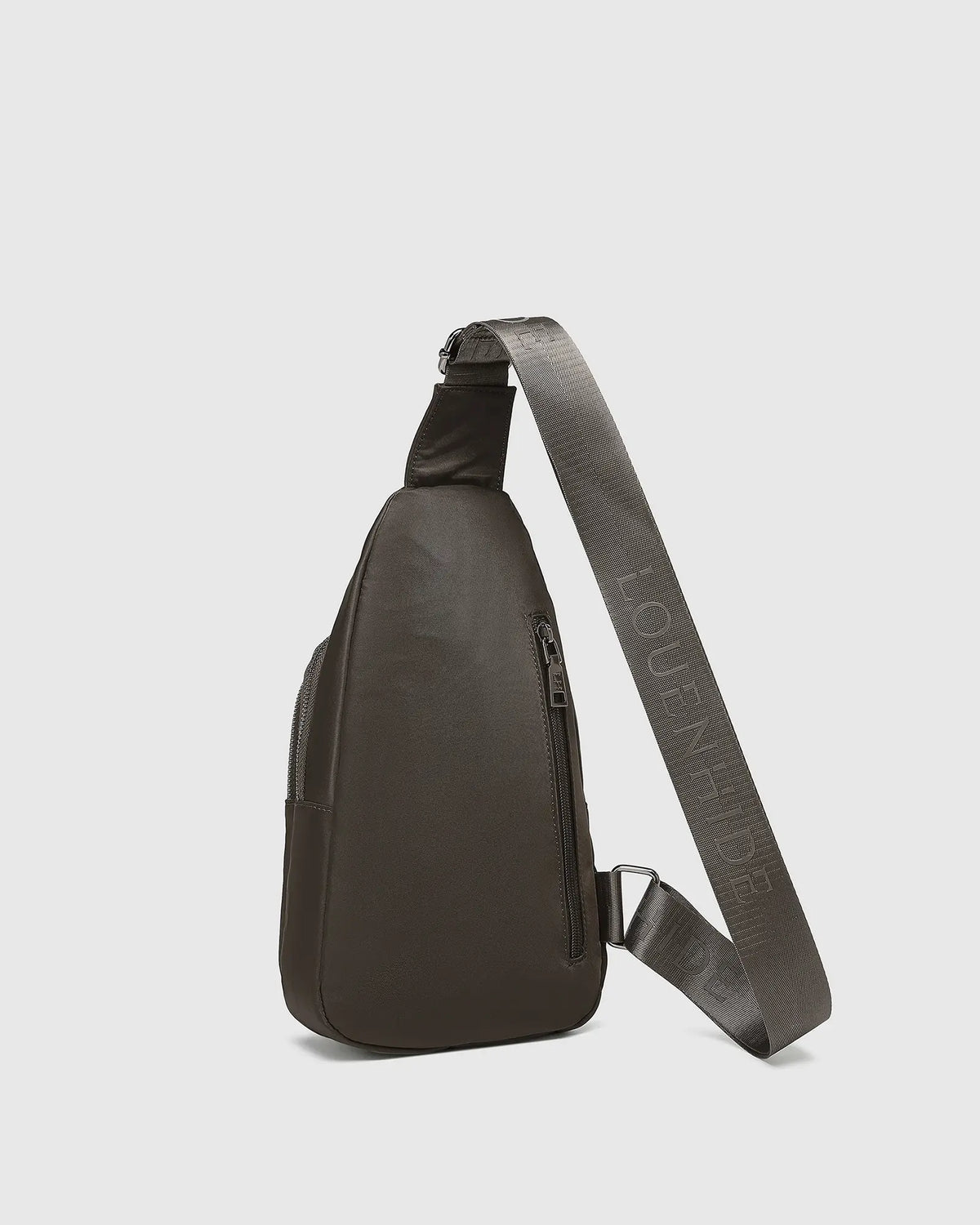 LOUENHIDE Boyd Nylon Sling Bag in Chocolate