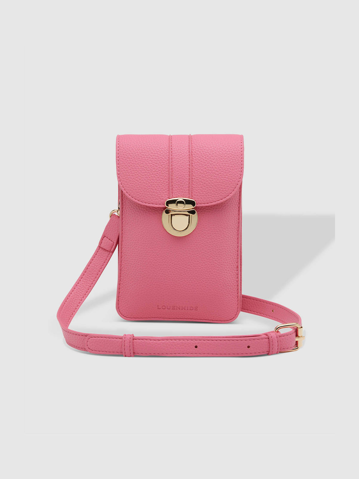 LOUENHIDE fontaine phone crossbody bag in lipstick pink