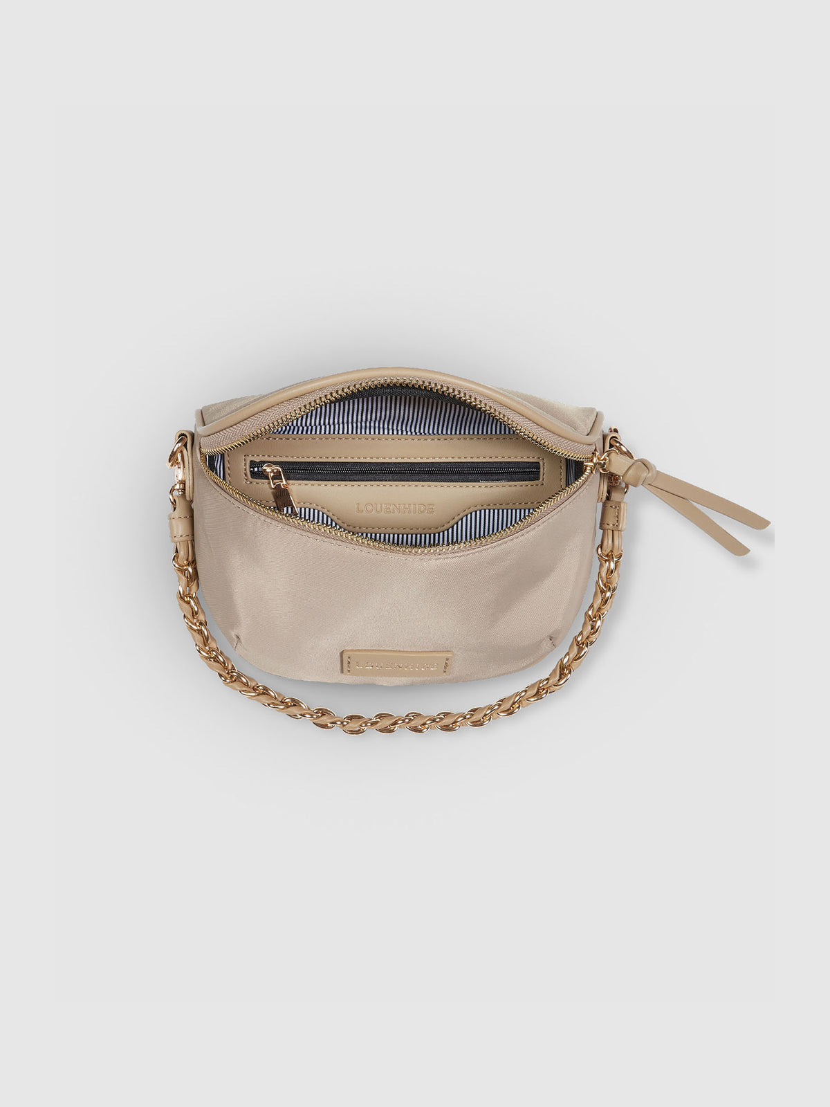 LOUENHIDE halsey nylon sling bag in beige