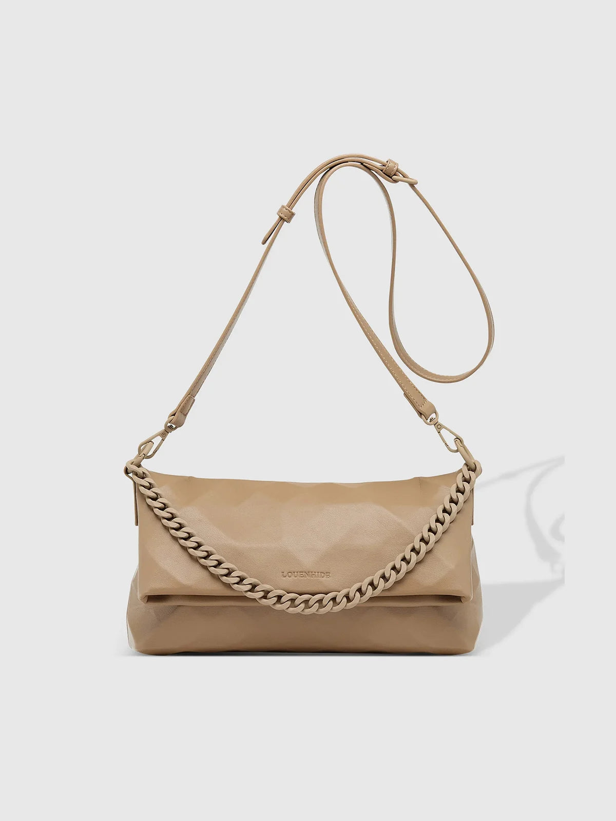 LOUENHIDE Marley Faux Leather Shoulder Bag Taupe