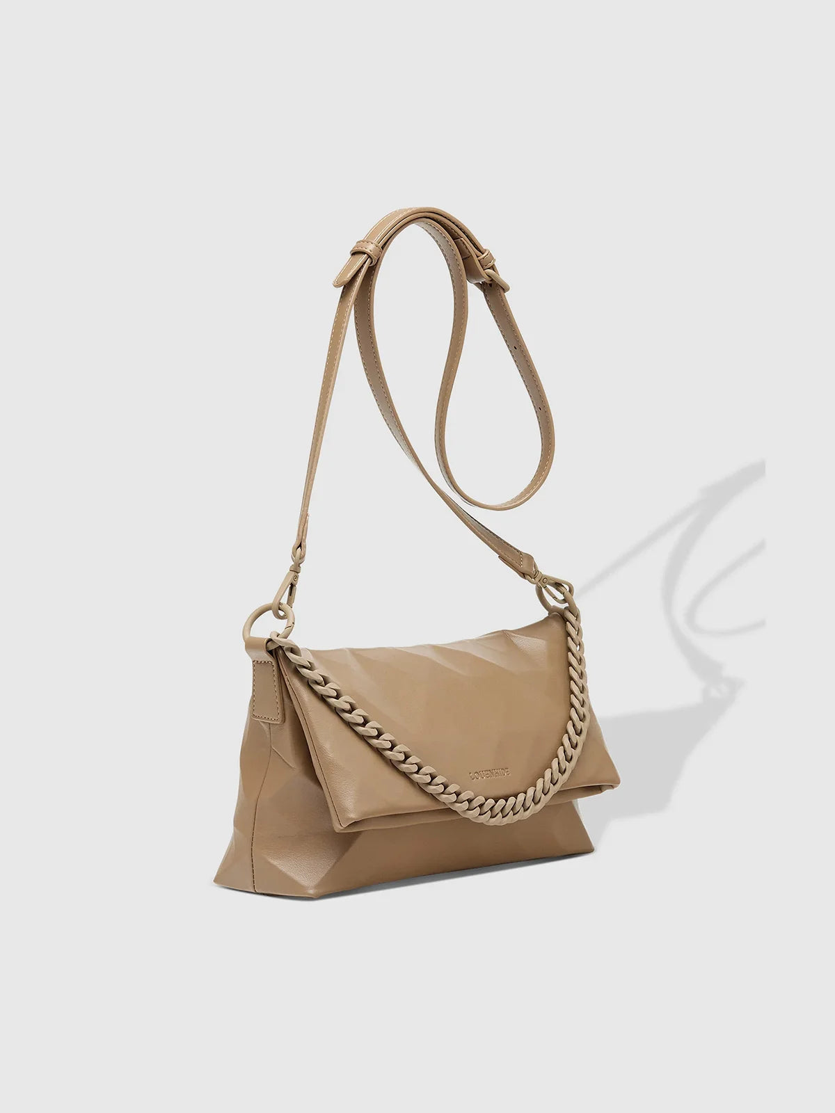 LOUENHIDE Marley Faux Leather Shoulder Bag Taupe