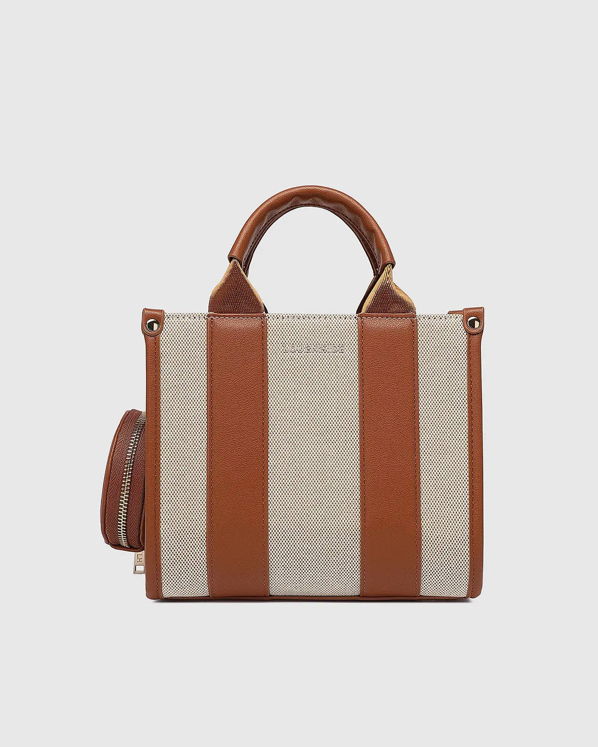 LOUENHIDE Mini Manhattan Tote Bag in Natural Tan Canvas