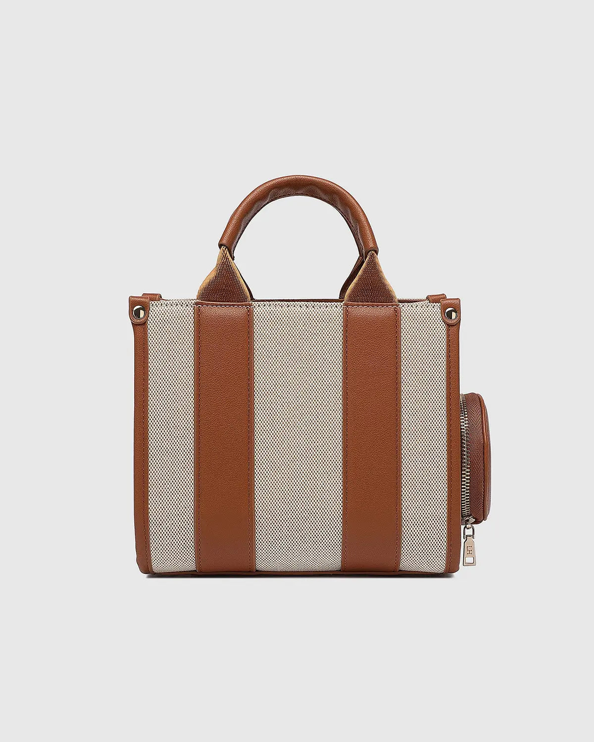LOUENHIDE Mini Manhattan Tote Bag in Natural Tan Canvas