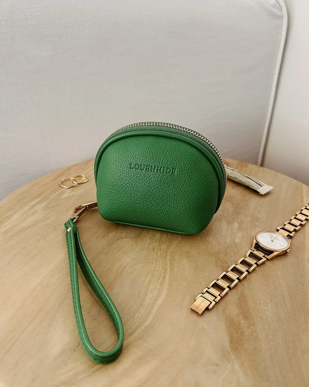 LOUENHIDE Paige RFID Small Purse in Apple Green