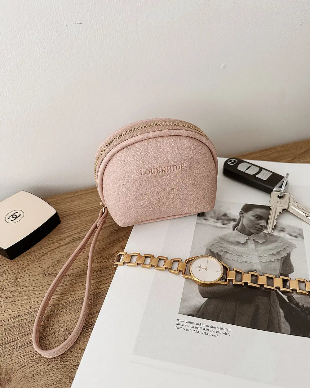 LOUENHIDE Paige RFID Small Purse in Blush