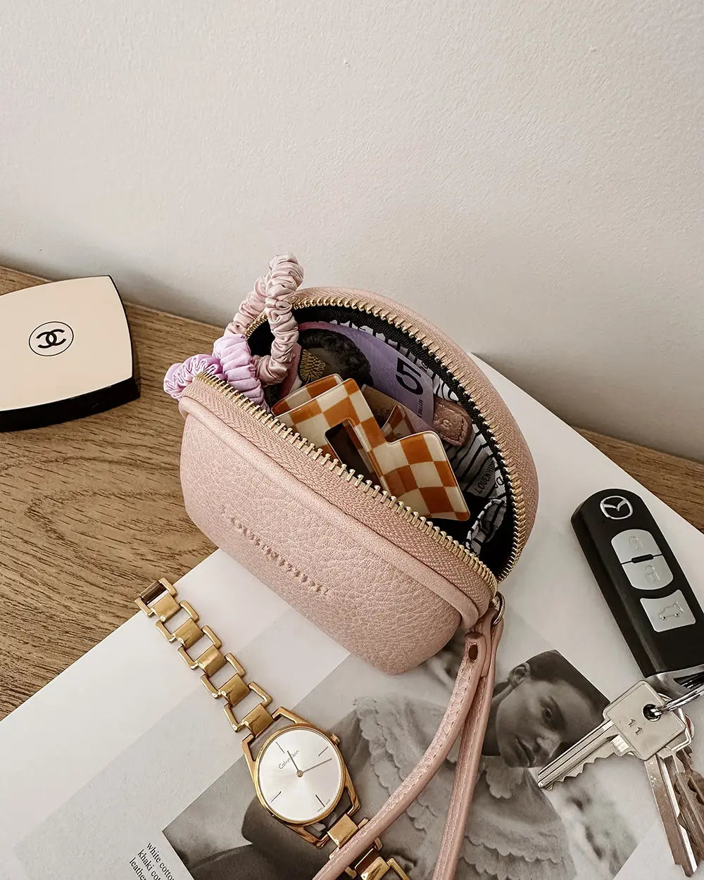 LOUENHIDE Paige RFID Small Purse in Blush