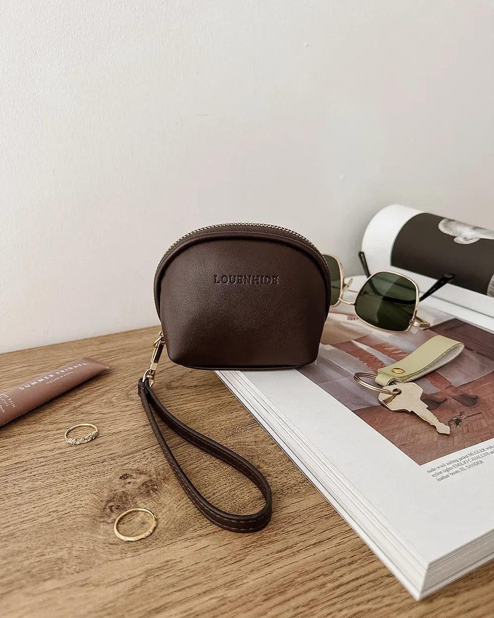 LOUENHIDE Paige RFID Small Purse in Chocolate