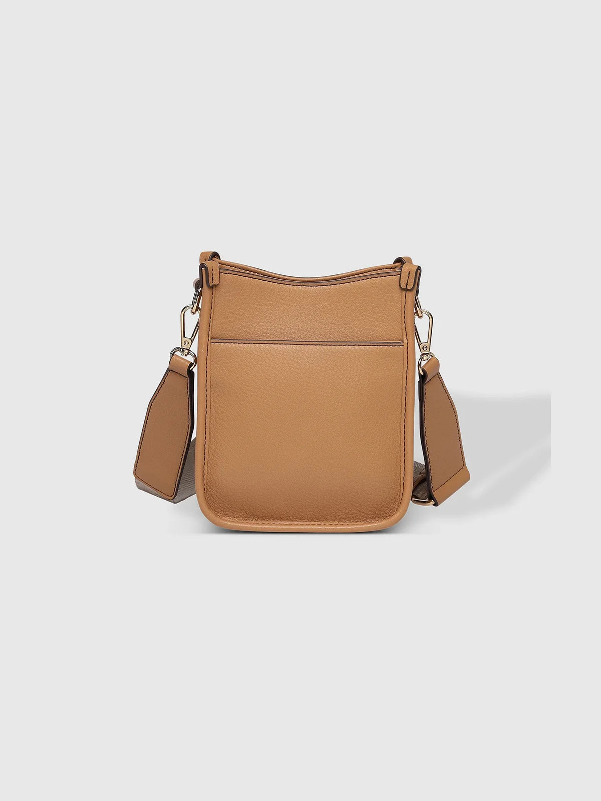 LOUENHIDE Parker Phone Crossbody Bag Faux Leather Camel