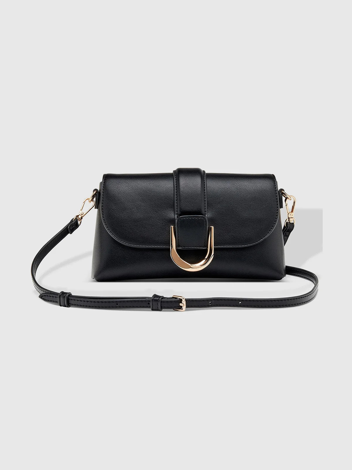 LOUENHIDE Pixie Crossbody Bag Black Faux Leather