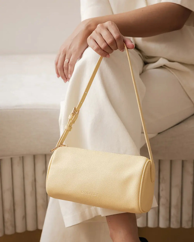 LOUENHIDE Serena Shoulder Bag in Butter Yellow