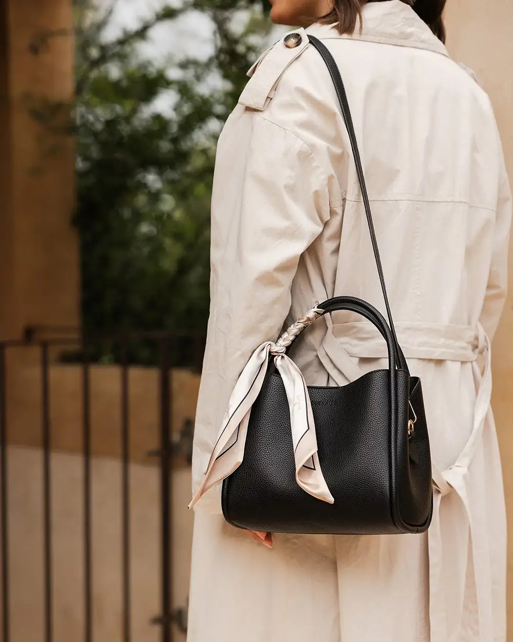 LOUENHIDE Steffie Mini Tote Bag in Black