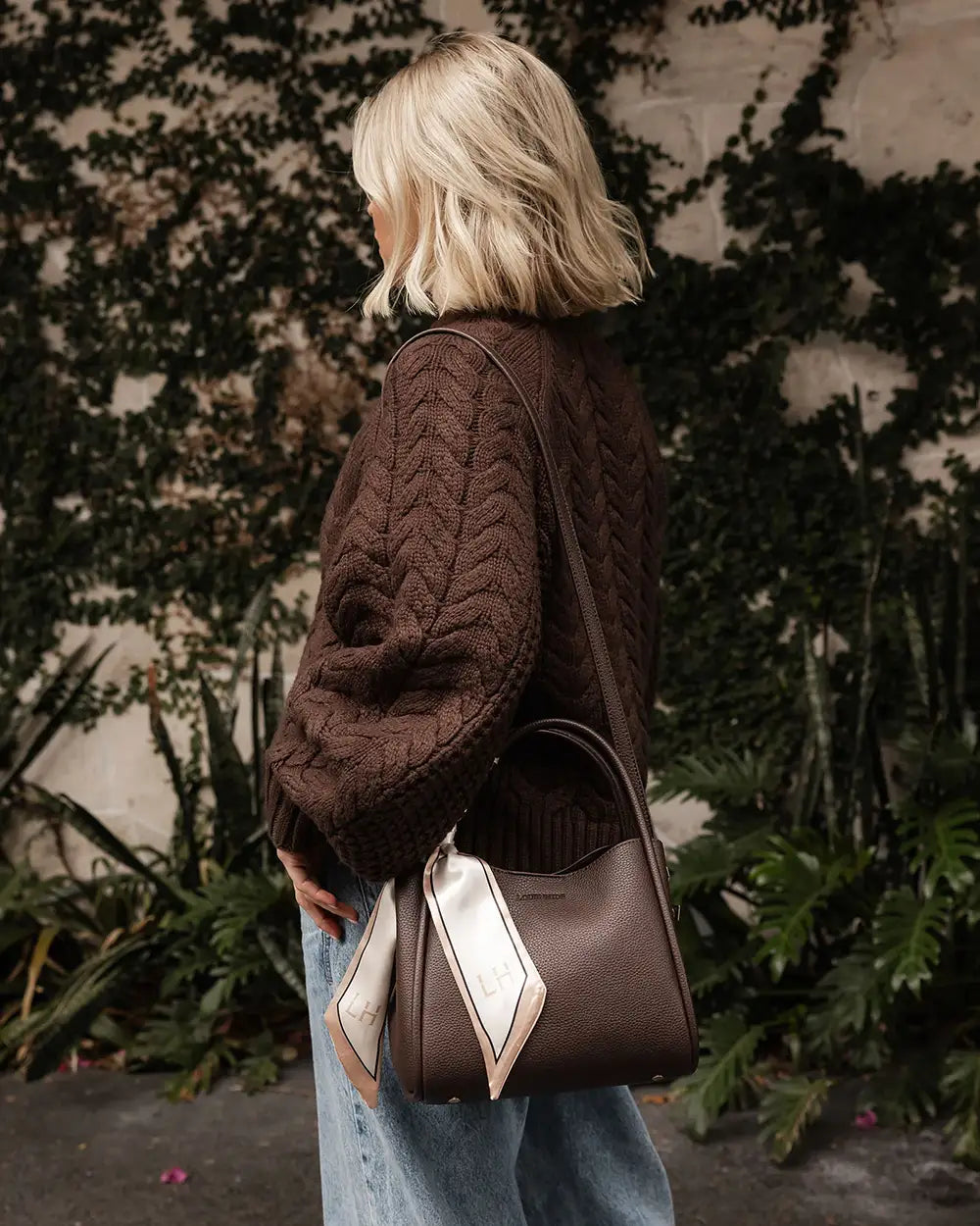 LOUENHIDE Steffie Mini Tote Bag in Chocolate