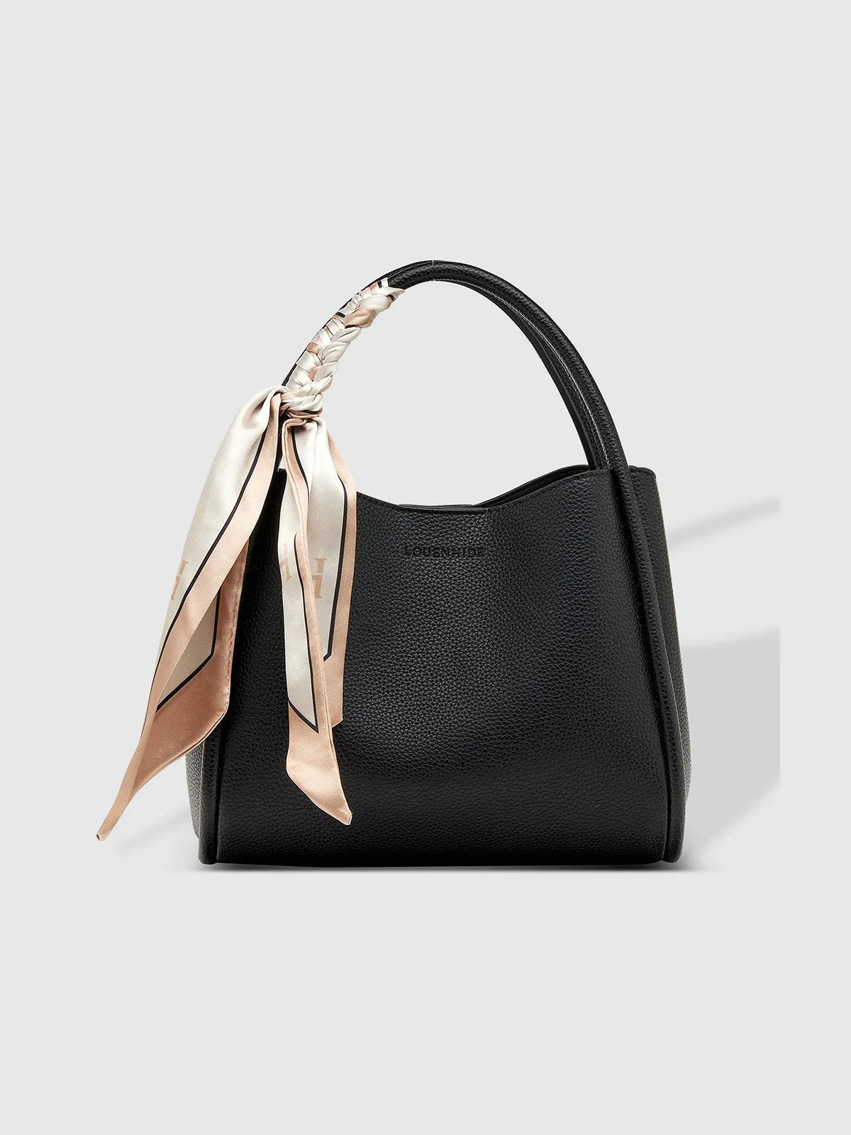 LOUENHIDE Steffie Mini Tote Black Faux Leather