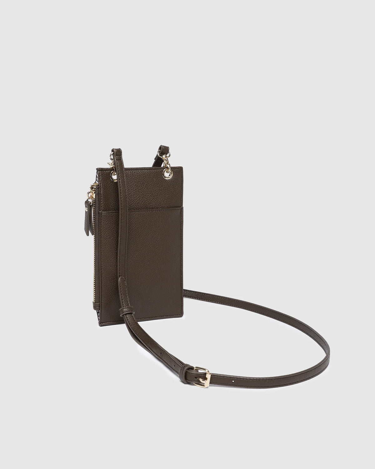 LOUENHIDE Suki RFID Phone Bag in Chocolate