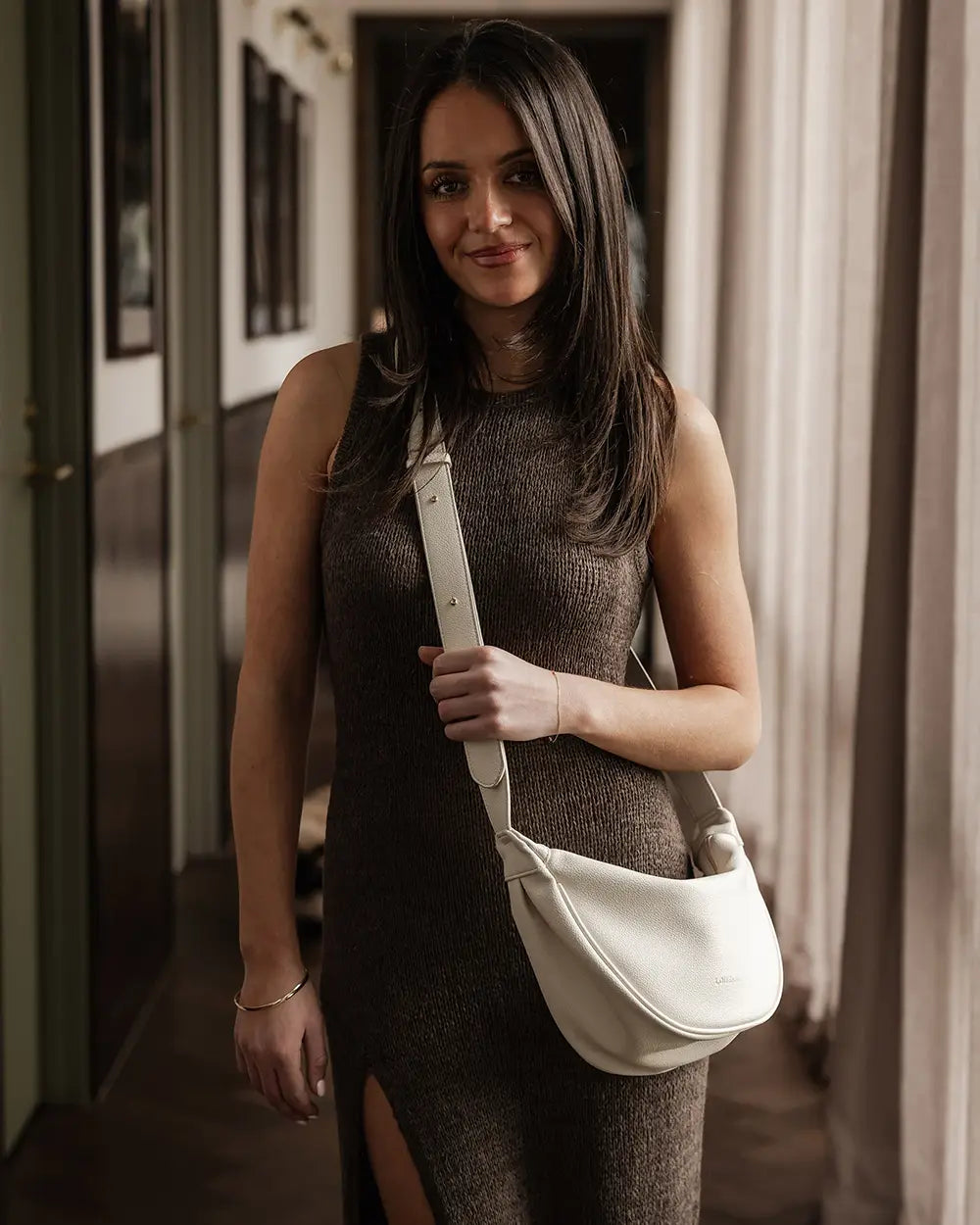 LOUENHIDE Sylvia Sling Bag in Vanilla