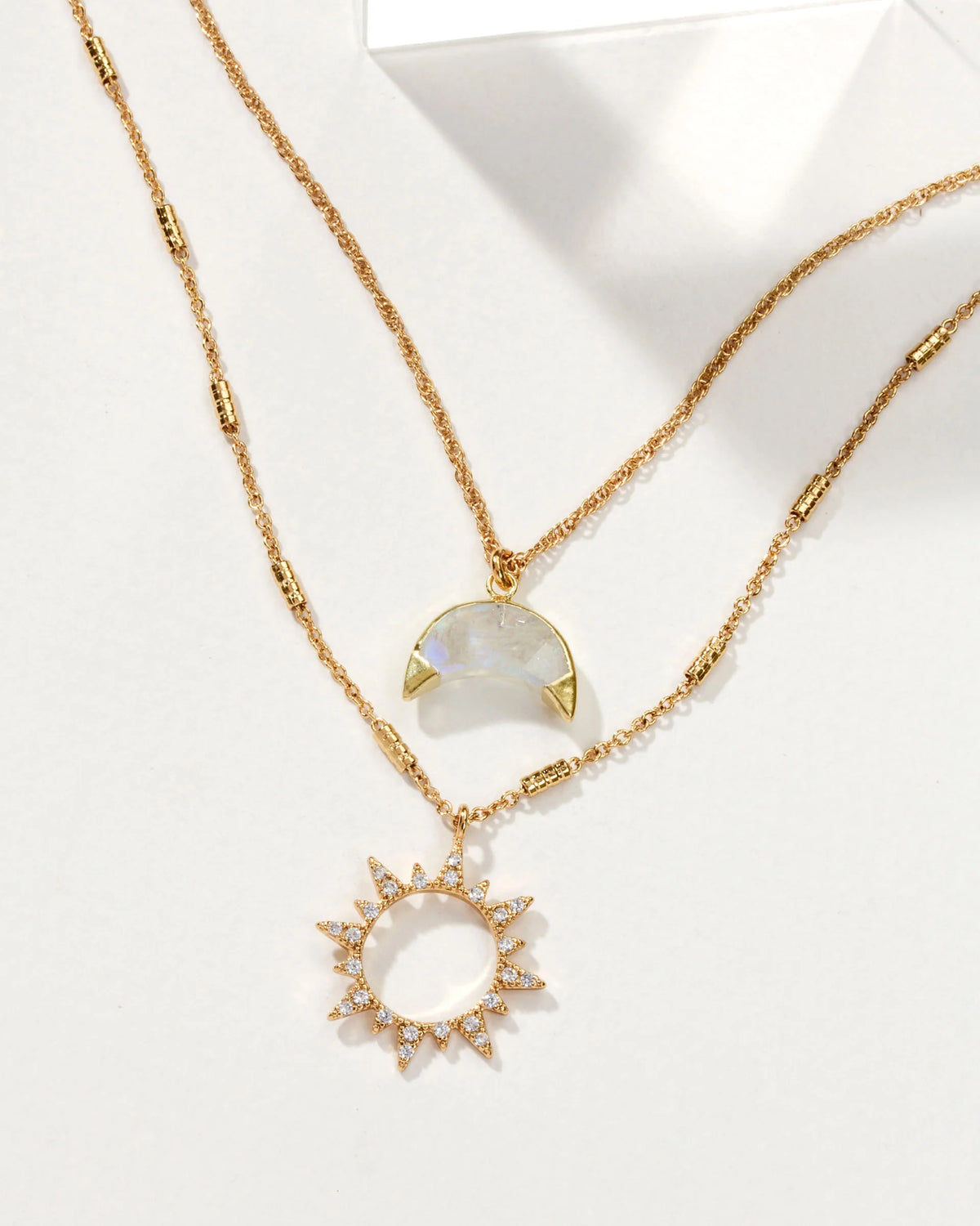 luna norte jewelry live by the sun love by the moon moonstone necklace set