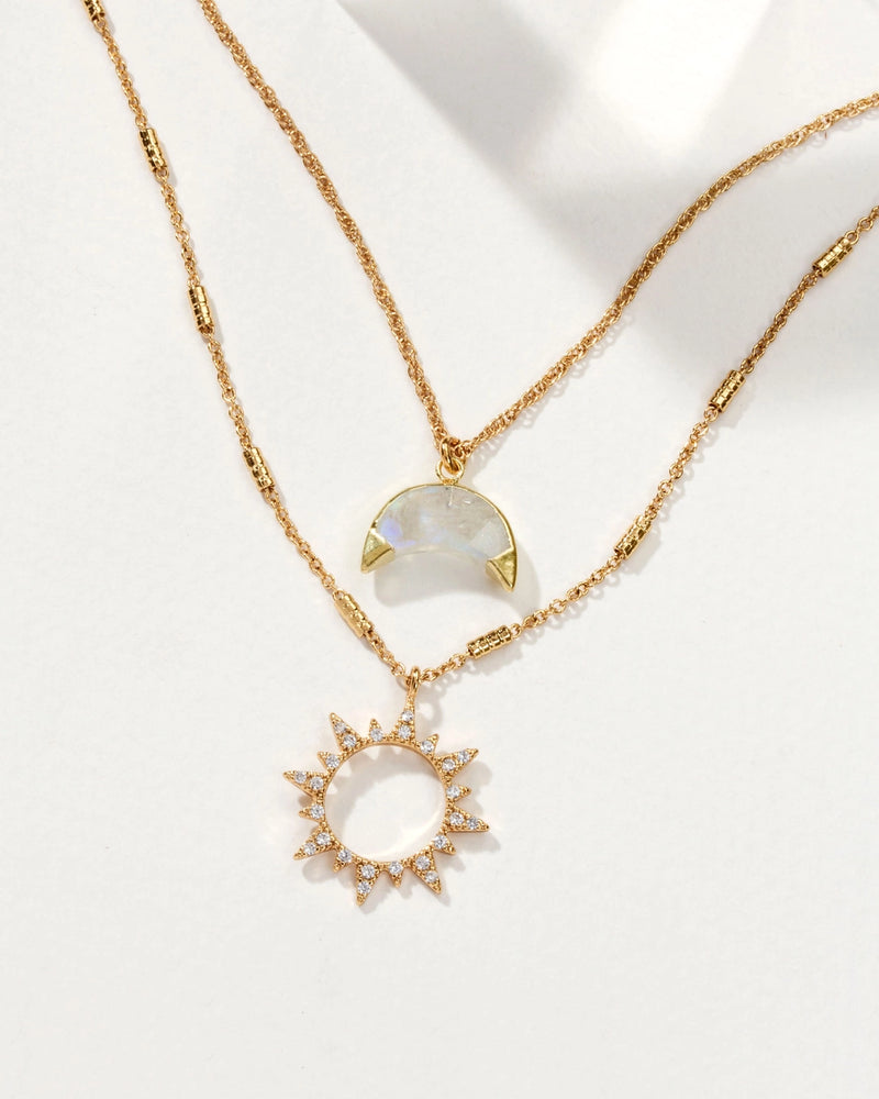 luna norte jewelry live by the sun love by the moon moonstone necklace set