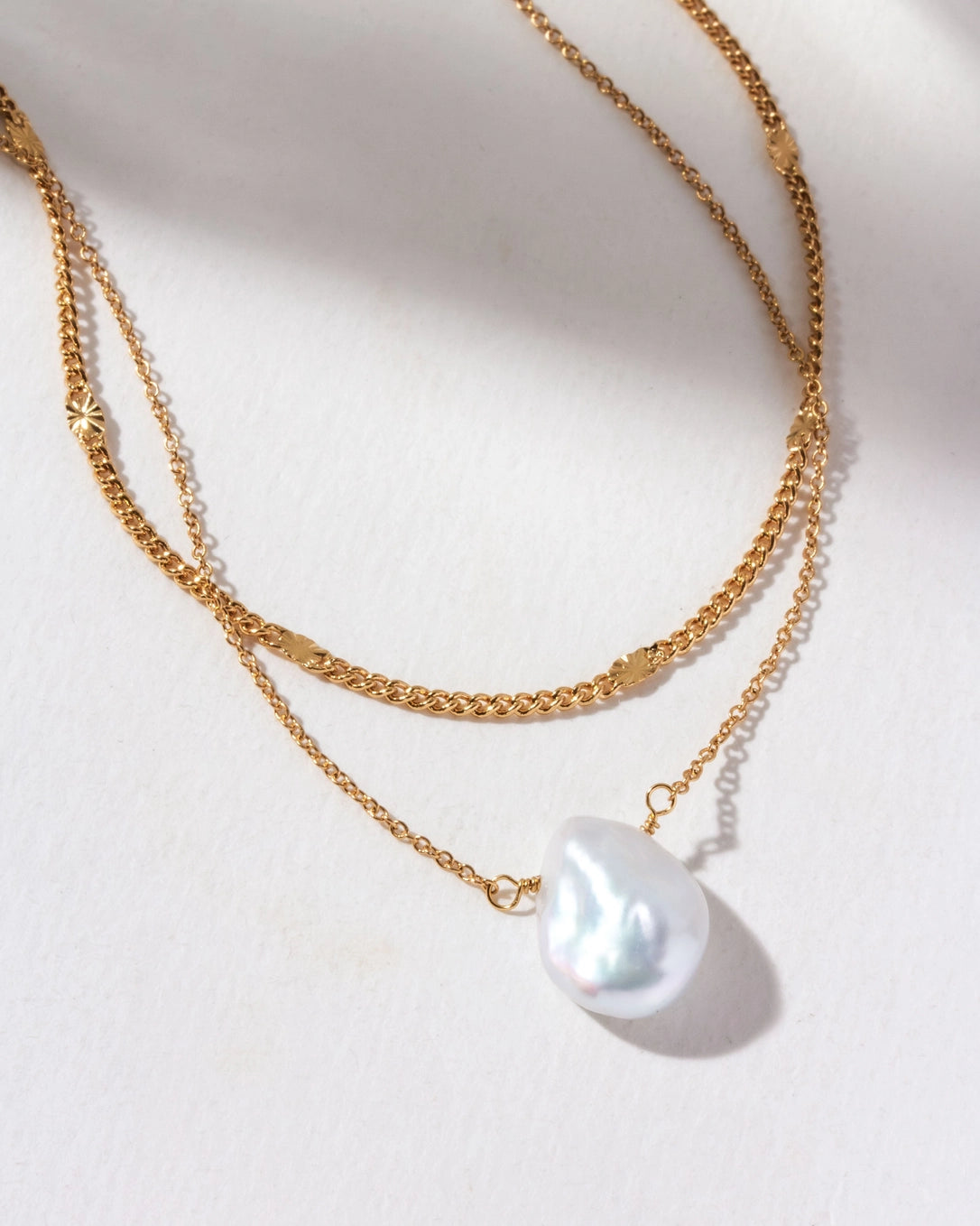 luna norte jewelry pearl tide layered necklace