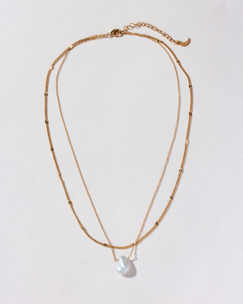 luna norte jewelry pearl tide layered necklace