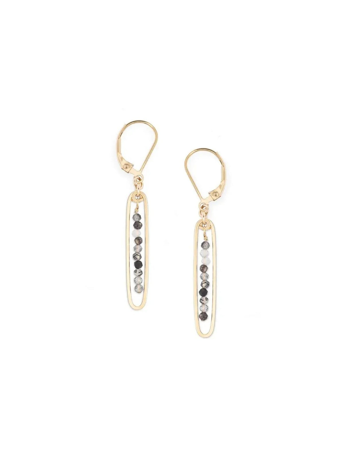 Lyric Black Rutile Quartz Earrings