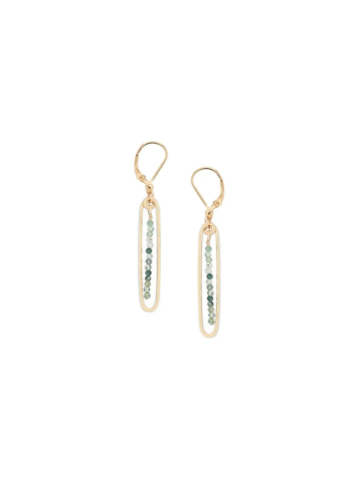 Lyric Green Agate Earrings