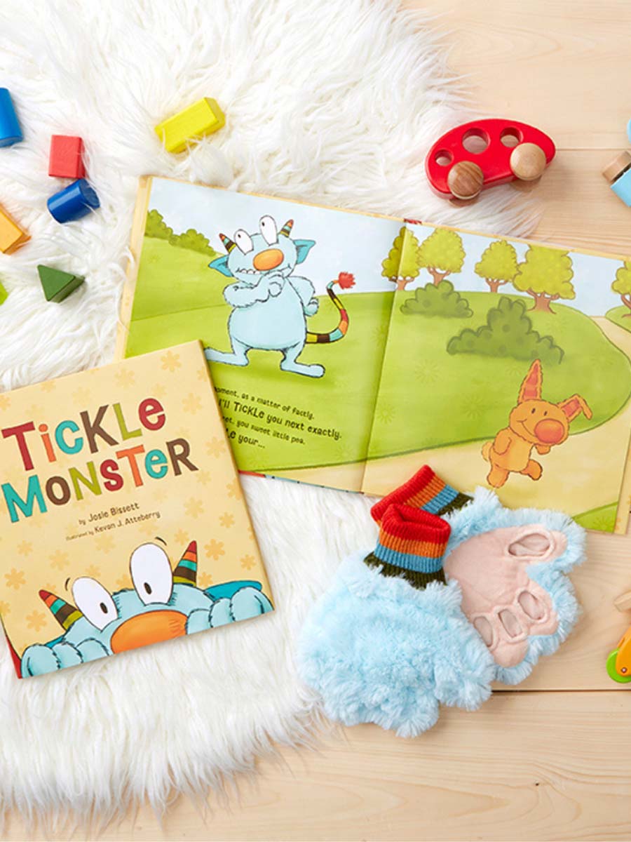 Magical Tickle Monster Plush Mitts for Toddlers & Kids Tickle Monster Book