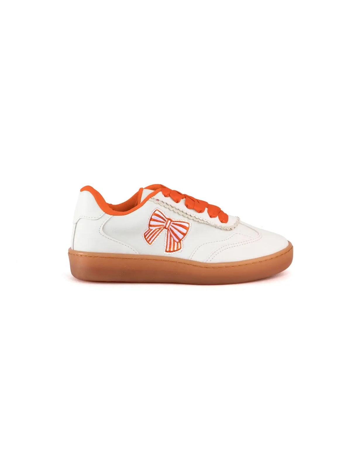 Jessie 2 White & Orange Tennessee Game Day Bow Sneakers