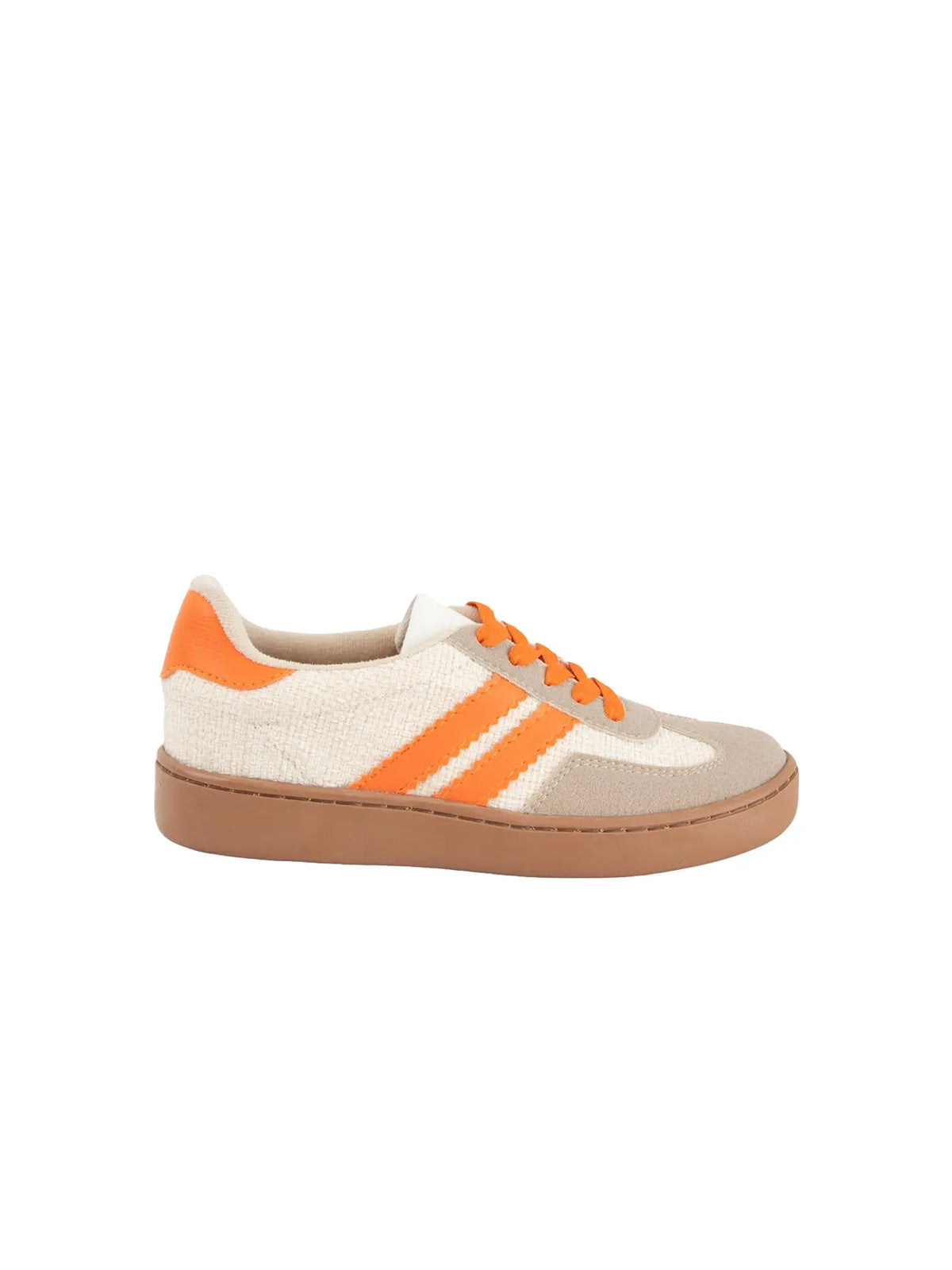 makers shoes miel 82 university of tennessee game day orange stripe and white sneakers