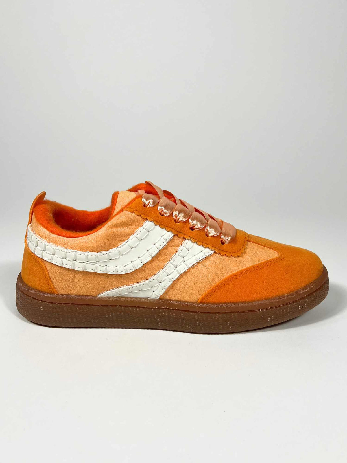 Satin Lace Sneakers Orange