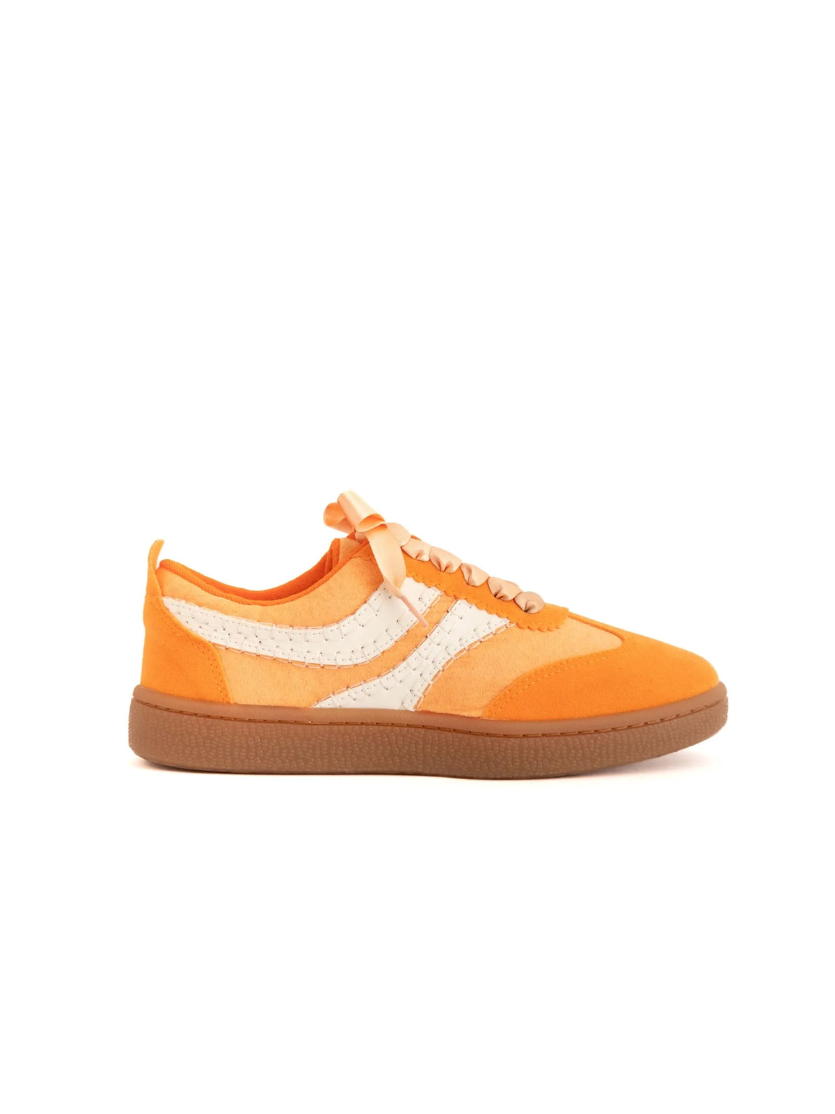 Satin Lace Sneakers Orange