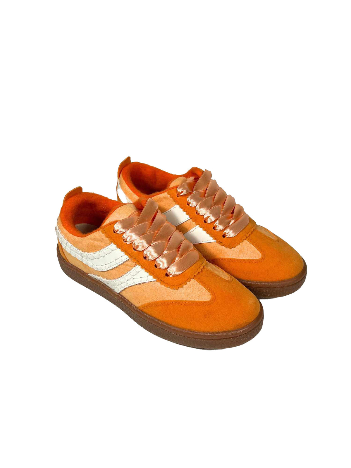 Go Vols Orange Satin Lace Sneakers