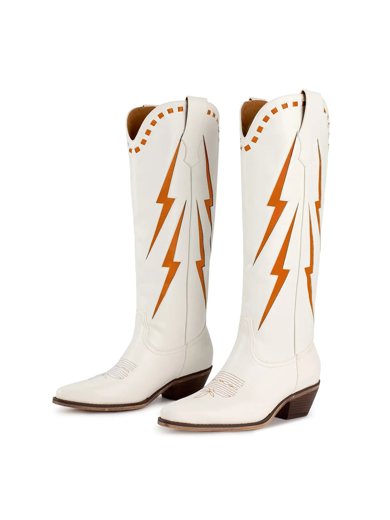 marfa boots magnolia cowboy boot for tennessee volunteers game day in orange and white