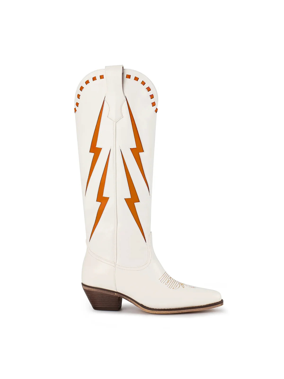 marfa boots magnolia cowboy boot for tennessee volunteers game day in orange and white