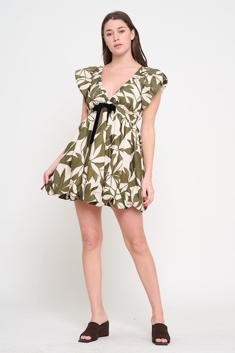 meet me in santorini Emerald Canopy Bubble Dress