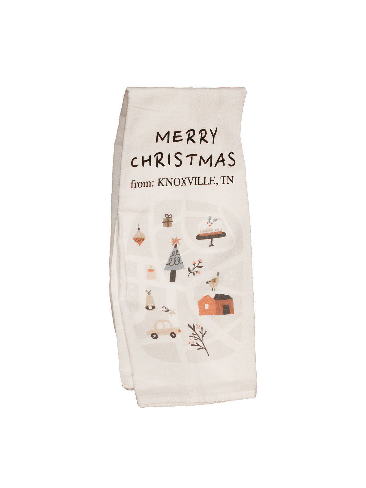 merry christmas from knoxville tennessee tea towel christmas gift