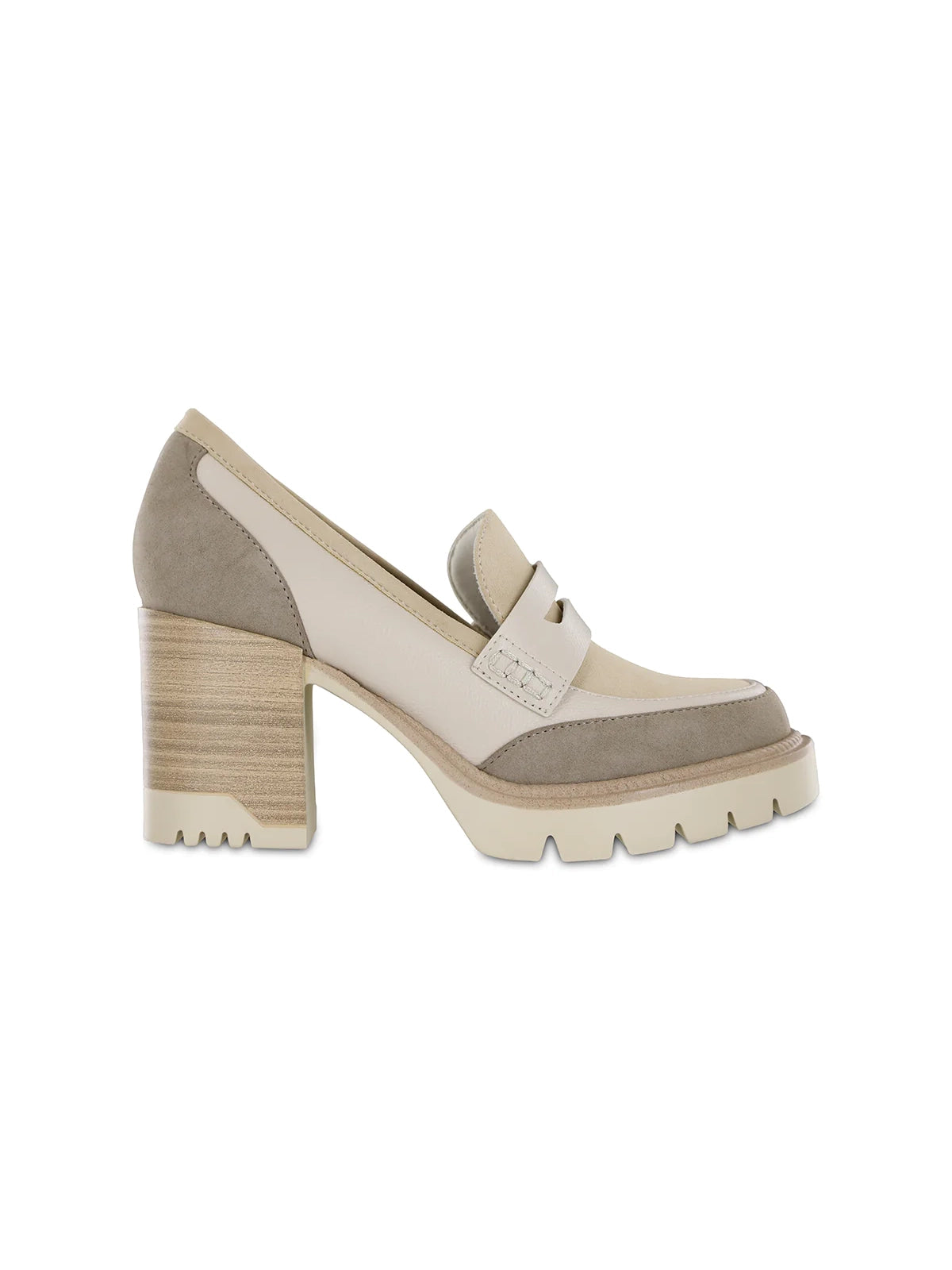 MIA nissa platform penny loafer in sand beige taupe