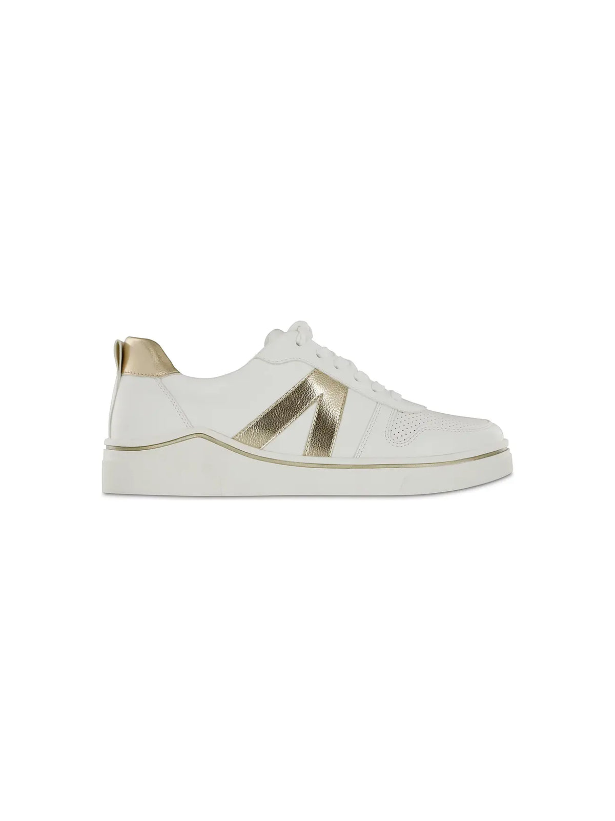 MIA Shoes Alta Color Block Sneaker White Soft Gold